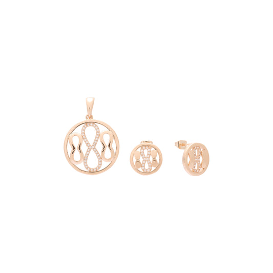 Three peanuts set plated in 14K Gold, Rose Gold