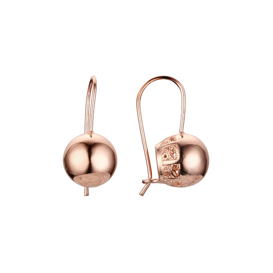 Beads lantern wire hook earrings in 14K Gold, Rose Gold plating colors