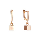 .Cube earrings in 14K Gold, White Gold, Rose Gold plating colors