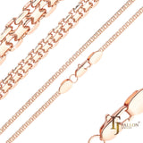 .Bismarck weaving anchor double link chains plated in Rose Gold