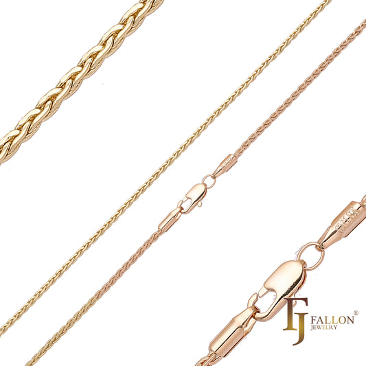 {Customize} Spiga chains plated in 14K Gold, Rose Gold