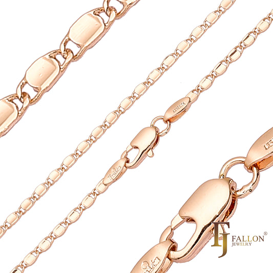 {Customize}  Concave solid snail link Rose Gold, 14K Gold, white gold chains
