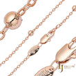 Beads rolo link 14K Gold, Rose Gold, White Gold chains
