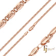 Snail link center hammered chains plated in Rose Gold