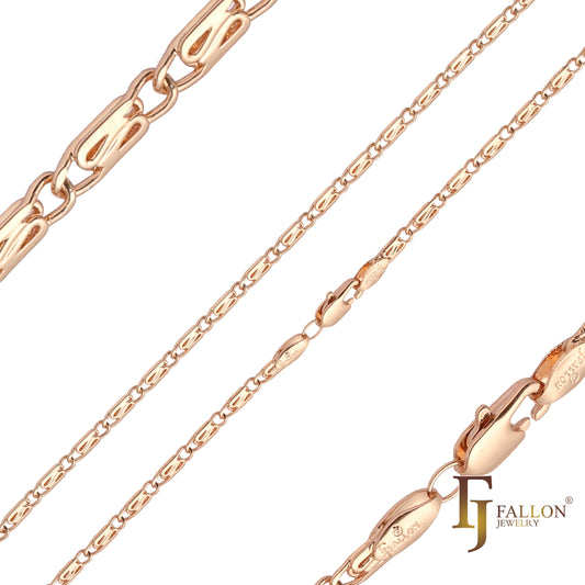 Snail link chains plated in Rose Gold