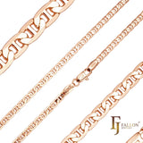 Classic Mariner rod link Chains plated in Rose Gold, two tone
