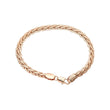 .Spiga wheat tire hammered chains plated in Rose Gold, two tone