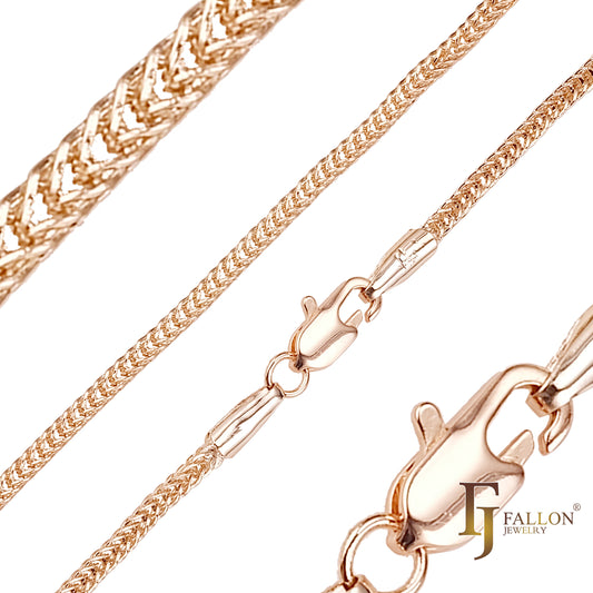 {Customize} Foxtail Chains plated in 14K Gold, Rose Gold