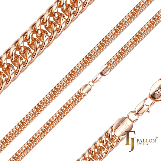 {Customize} Triple link Cuban chains plated in Rose Gold