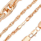Rope hammered chains plated in 18K Gold, 14K Gold, Rose Gold