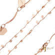 Spade heart leaves fancy bar link chains plated in 14K Gold, Rose Gold