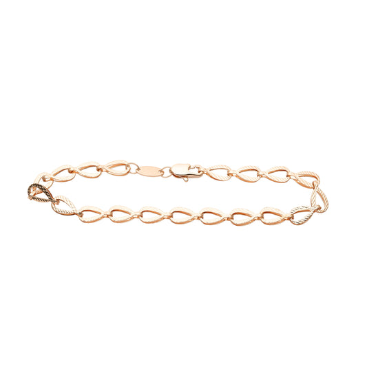 {Customize} Teardrop fancy hammered link chains plated in 14K Gold, Rose Gold
