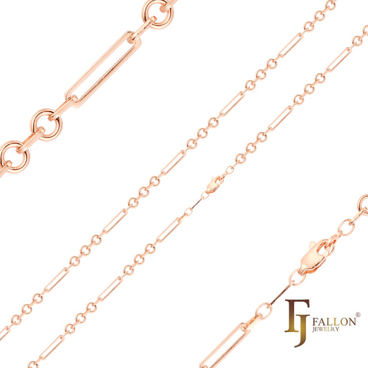{Potential} Figaro Fancy cable link chains plated in Rose Gold