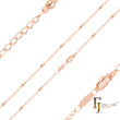 Beads and cable link chains plated in Rose Gold, White Gold