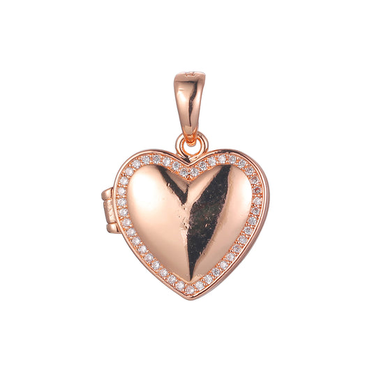 Openable heart Rose Gold pendant