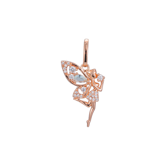 Fairy pendant in Rose Gold two tone, 14K Gold plating colors