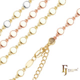 {Customize} Fancy drum link chains plated in 14K Gold, Rose Gold, two tone