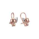 Baby wire hook child earrings in 14K Gold, Rose Gold, two tone plating colors
