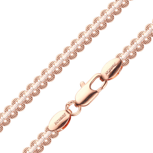 Fancy disc link plated in 14K Gold, Rose Gold, two tone