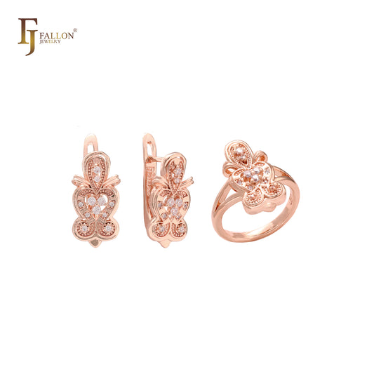 Filigree 14K Gold Set with Rings