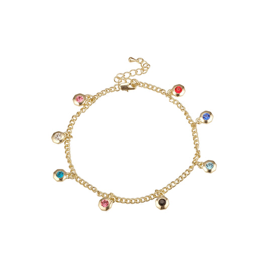 Colorful stones 14K Gold bracelets