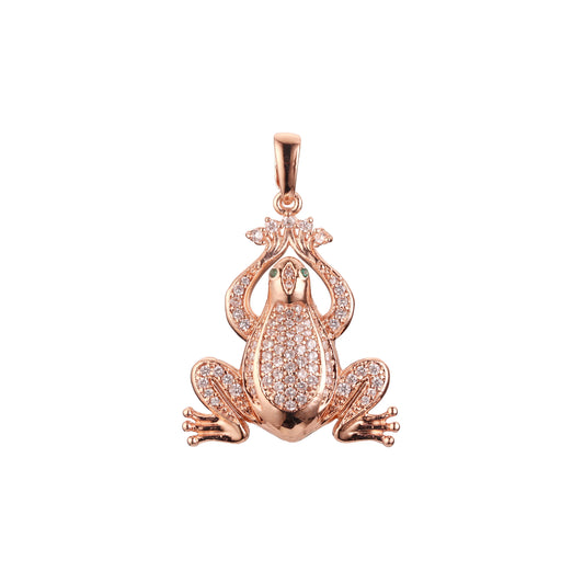 Rose Gold frog pendant
