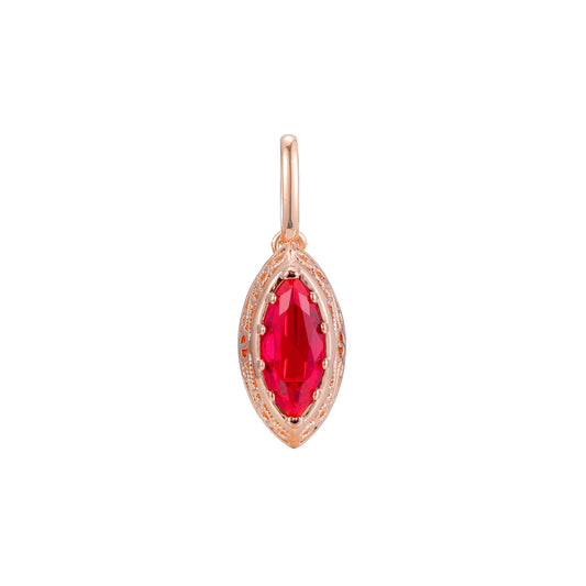 Solitaire Marquise pendant in 14K Gold, Rose Gold plating colors