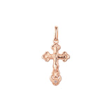 .Catholic crucifix cross 14K Gold, Rose Gold two tone, White Gold pendant