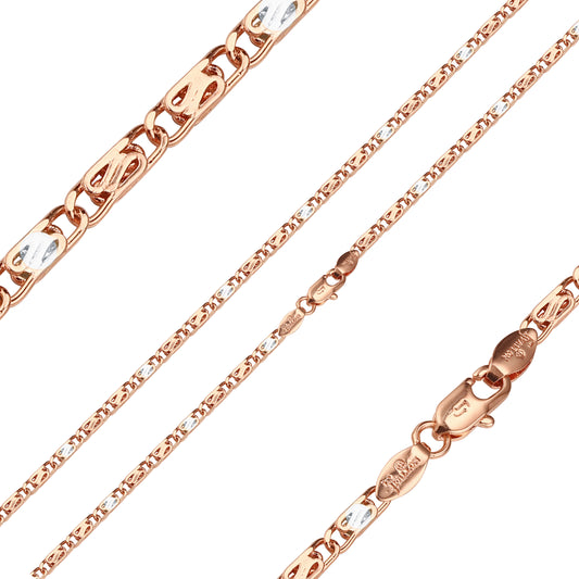 {Customize} Cable snail link Rose Gold two tone chains