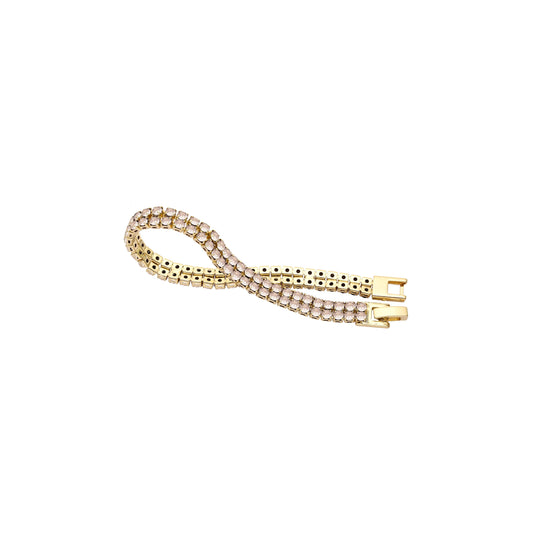 Cluster Bracelets plated in 14K Gold, Rose Gold colors