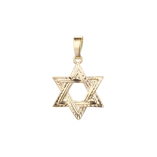 Star of David pendant in Rose Gold, 14K Gold plating colors