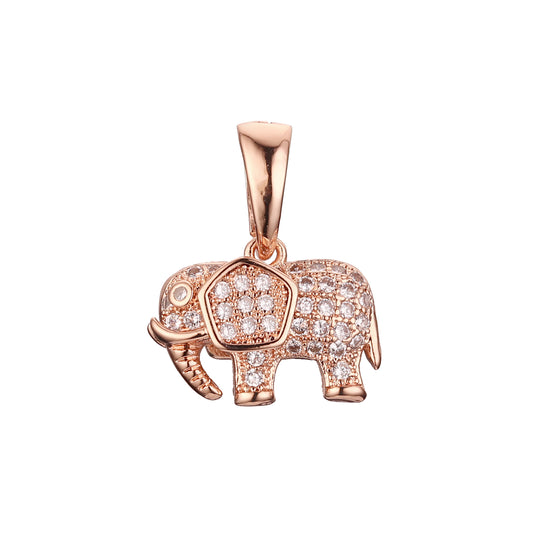 Rose Gold elephant pendant