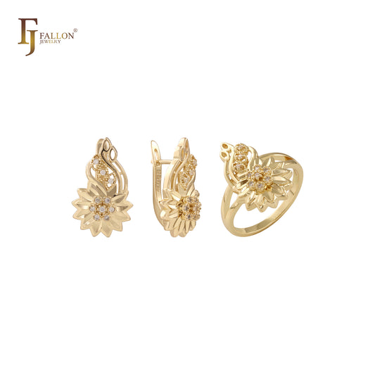 Filigree 14K Gold Set with Rings