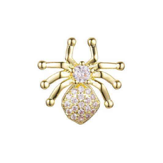 14K Gold spider pendant