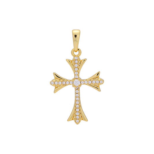 14K Gold Latin maltese cross Pendant