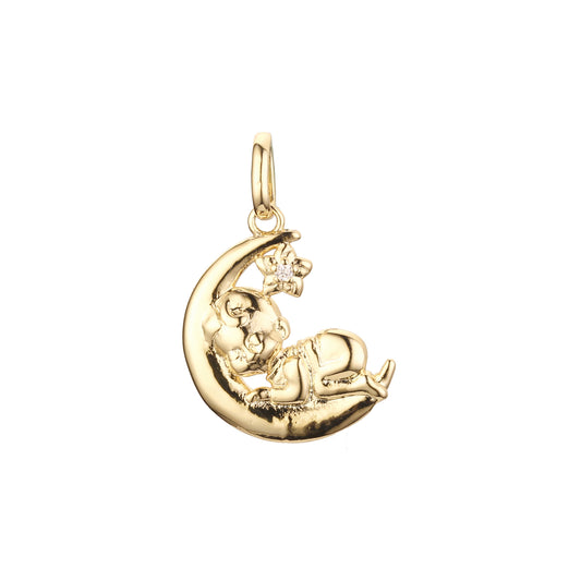 Baby pendant in 14K Gold, Rose Gold two tone plating colors
