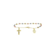Italian Virgin of Guadalupe Catholic Rosary Bracelets Necklace plated in 18K Gold, 14K Gold, 14K Gold two tone