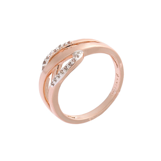 Wedding promise rings plated in Rose Gold colors