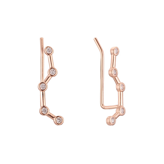 Constellation crawler earrings in 14K Gold, Rose Gold plating colors