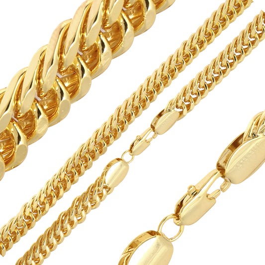 {Customize} Triple link cuban link chains plated in 18K Gold