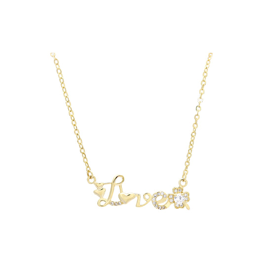 Heart and flower love 14K Gold necklace
