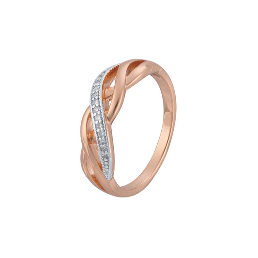 Multi bands paved white CZs 14K Gold, Rose Gold, two tone Rings
