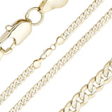 Ripple hammered cuban link 14K Gold two tone chains
