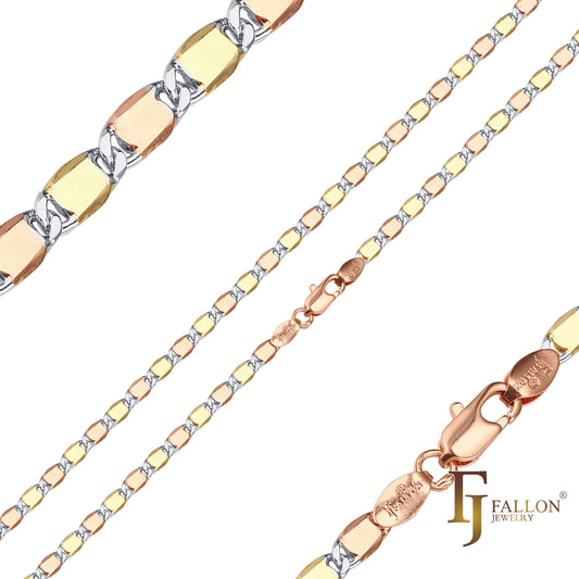 Rose Gold three tone Mariner link chains