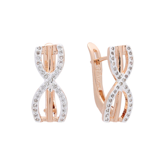 Rose Gold two tone earrings