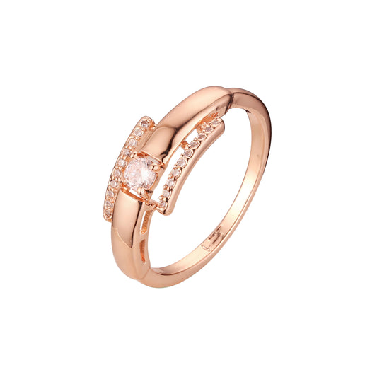 Rose Gold solitaire design rings