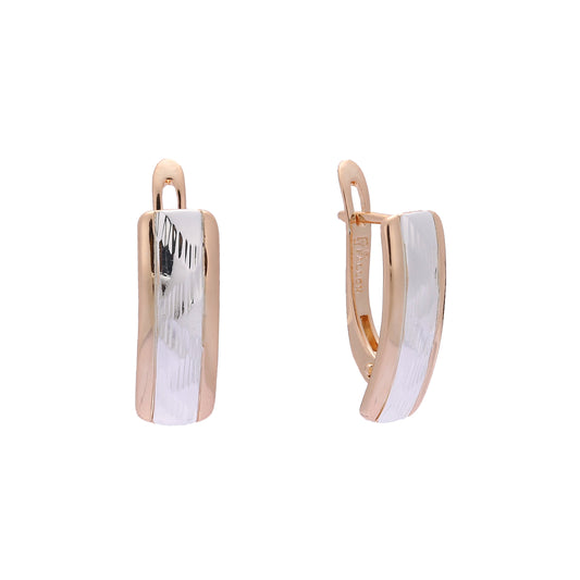 Rose Gold two tone earrings