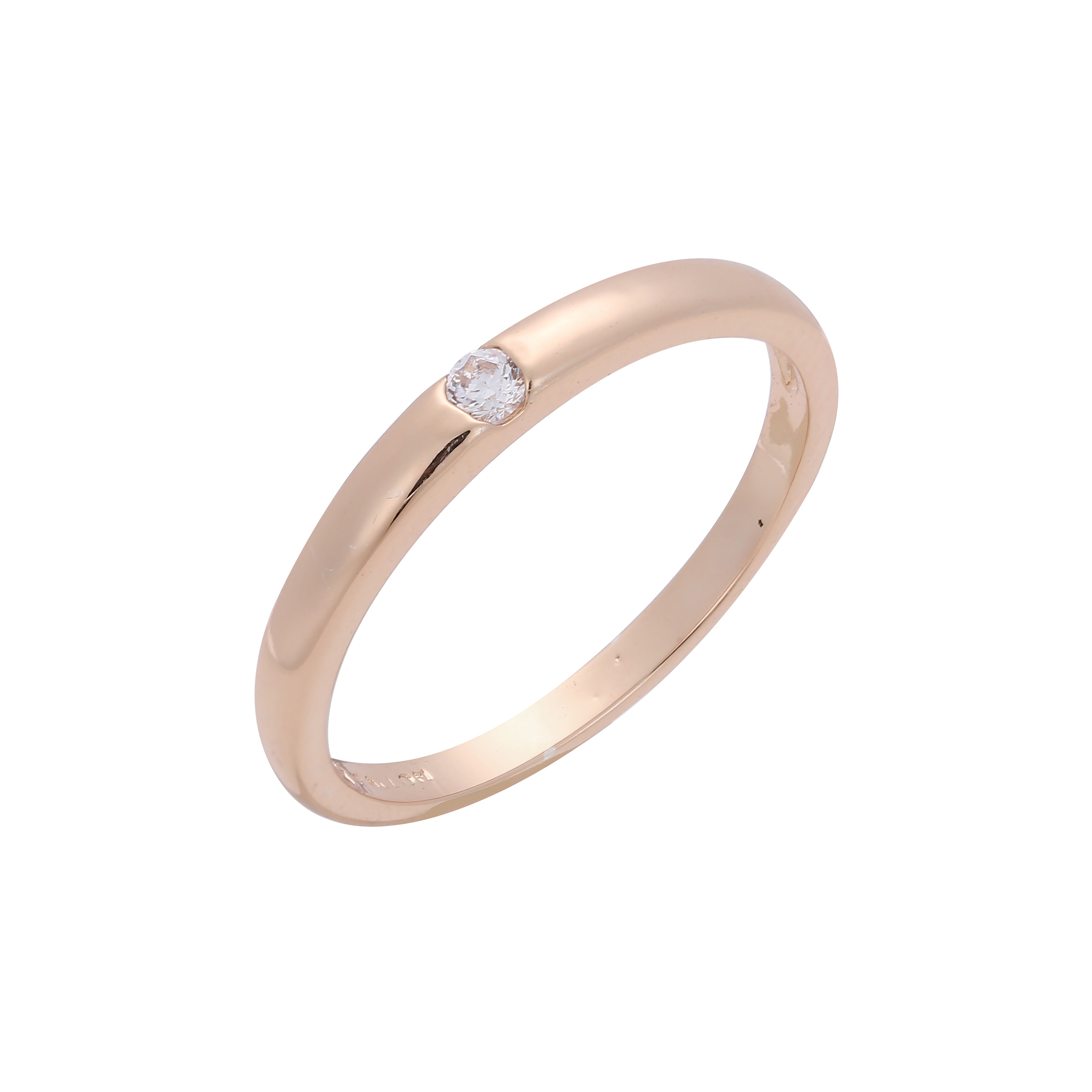 Solitaire tension rings of explicit simplicity in White Gold, 14K Gold, Rose Gold plating colors