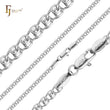 .Weaving love cable link chains plated in White Gold