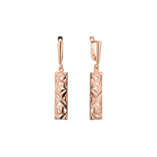 Boomerangs Earrings White Gold, Rose Gold two tone plating colors